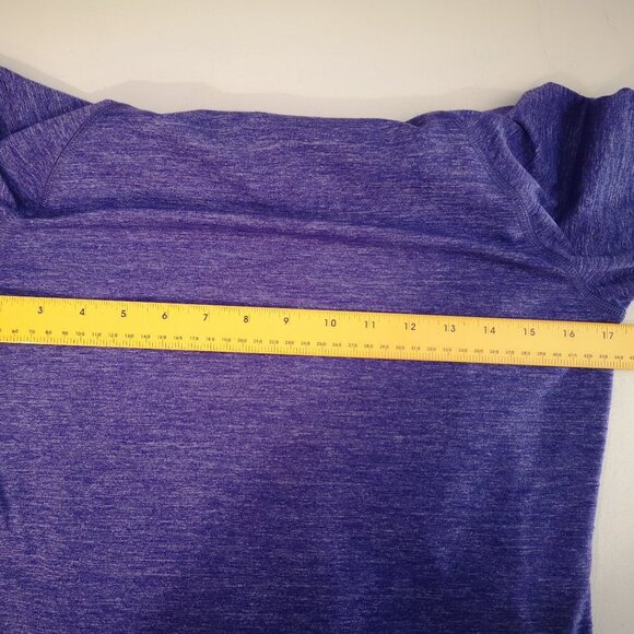 Reebok Ladies Purple Play Dry Tie Funnel Neck Athletic Top - Picture 10 of 11